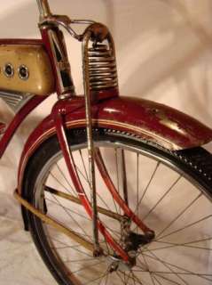 1949 JC HIGGINS COLORFLOW MENS TANK CRUISER BIKE VINTAGE BICYCLE RACK 