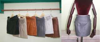 Real K studio, Womens real leather stud mini skirt, dress, XS size, 4 