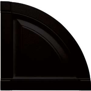  Vinyl Raised Panel Arch Tops in Black   Set of 2