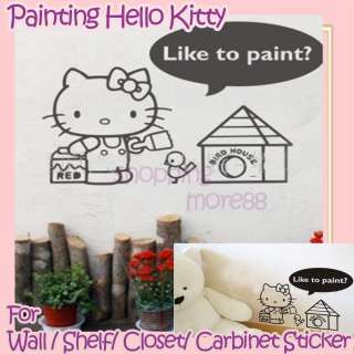 Hello Kitty Wall Sticker Home Deco painting 23.9x16  