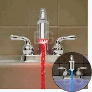 LED Faucet Water Glow Shower Light Temperature Sensor  