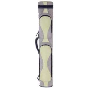  Sterling Grey/Green Wave Pool Cue Case for 4 cues and 4 