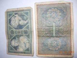   Reichsbanknote Mark Banknotes Paper Money Early 1900s   World War