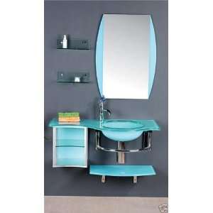  Tempered Glass Sink and Vanity Set 70857