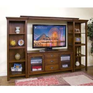   Center with Game Drawer in Warm Cherry Furniture & Decor