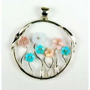  New Sterling Silver Turquoise, Blue Lace and Pink Shell 