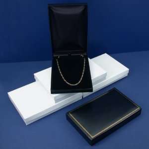   Black Leather Necklace Boxes Gift Showcase Displays