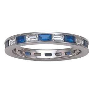 70 cttw Karina B(tm) Sapphire Eternity Band in 18 kt White Gold Size 