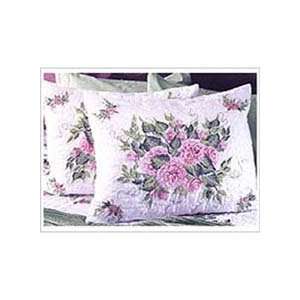  Bucilla Donna Dewberry Bed Of Roses Pillow Shams Stmpd X 
