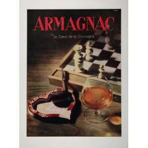  1946 Ad Armagnac Brandy Chess Gascogne Gascony Havas 