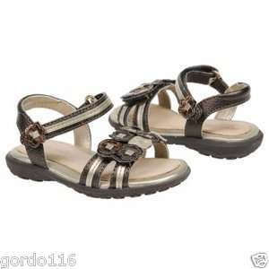 Girls Stride Rite Shoes Sandals Wendy Brown Gold 6   12 Med Wide NIB 