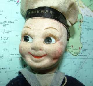 This is a c1930 SS Braemar Norah Wellings type Sailor Doll. It is 8.5 