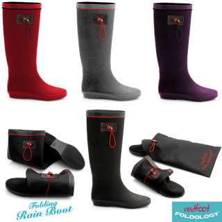   Foldable Wellington Boots Rubber Rain Boot Festival Camping Wellies