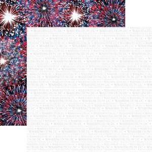   Fourth DC 12 by 12 Inch Double Sided Scrapbook Paper, Washington DC