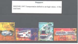 SINGAPORE SG879/82 1997 TRANSPORT HIGH VALUES FINE USED  