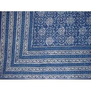  Dabu Indian Tapestry Beach Picnic Bed Many Uses F/Q Indigo 