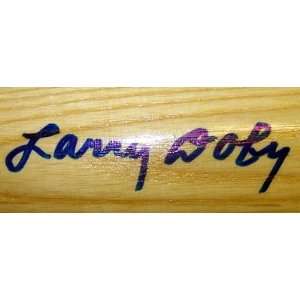  Larry Doby Autographed/Hand Signed Adirondack Plaque Bat 