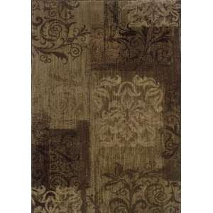  OW Sphinx Allure Brown Ivory Rug Patchwork 78 Square 