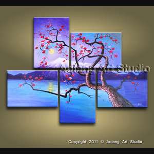 Flora.Z Original Painting Abstract Modern Canvas Art Fuji Cherry 