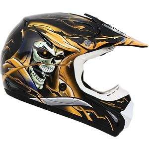   GM46Y Special Edition Skull Helmet   Youth Large/Yellow Automotive