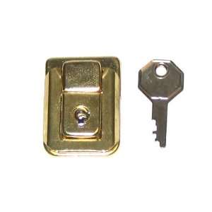  5 Hidden Holes Box Latch W/lock/key Brass Plate W/screw 