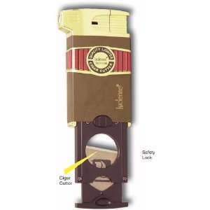  Side Torch Flame Lighter with Built in Cigar Cutter 