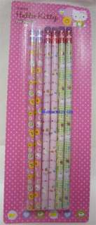 NEW Sanrio Hello Kitty Foil Pencils 6 PCs 3 Designs QQ  