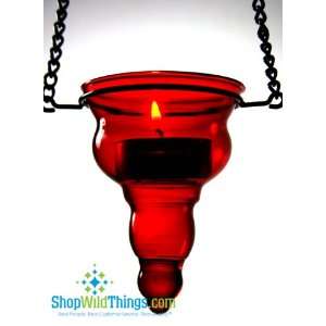  Hanging Candle Holders #3 RED GLASS   SET OF 6 PCS