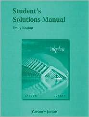 Students Solutions Manual for Elementary Algebra, (0321622812), Tom 