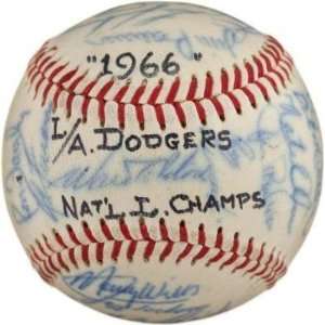   Ball   1966 NL CHAMPS Team 27 ONL DON DRYSDALE   Autographed Baseballs