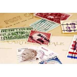  Postage Stamps   Peel and Stick Wall Decal by Wallmonkeys 