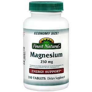  Finest Natural Magnesium 250mg, Tablets, 300 ea Health 
