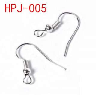 200pcs Silver Plated Earring Hooks Jewelry Findings  