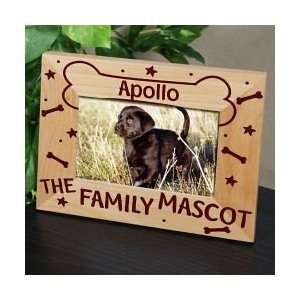   Family Mascot Wood Photo Frame   Engraved Dog Picture Frame Home