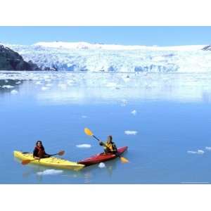 Paddle in Nassau Fjord near Chenega Glacier, Chugach Mountains, Alaska 