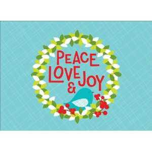  Peace Love Joy Wreath   100 Cards 