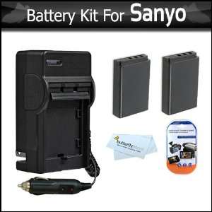  2 Pack Battery And Charger Kit For Sanyo VPC WH1 VPC 