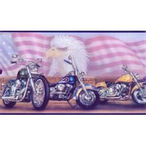  American Motorcycle Wallpaper Border