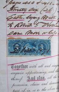 1871 Quit Claim Deed Inter Revenue Stamp Washington  