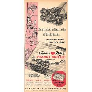 Sophie Mae Peanut Brittle 1952 Original Vintage Advertisement