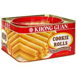 Khong Guan, Biscuits Egg Rolls, 15 Ounce (12 Pack)  