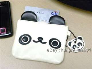 Wara Panda Bear Coin Bag Card Holder Wallet w Pendant  