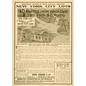  1909 Ad Wood Harmon & Co. Real State New York City Lots 