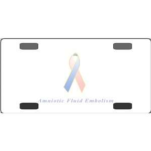  Amniotic Fluid Embolism Awareness Ribbon Vanity License 