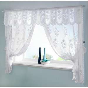  WHITE VOILE NET CURTAINS DRAPES SET 152 X 54 Everything 