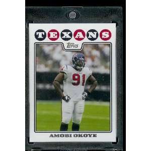 2008 Topps # 204 Amobi Okoye   Houston Texans   NFL Trading Cards in a 