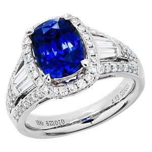  Amoro Premier Blue Ceylon Sapphire Ring Amoro Jewelry