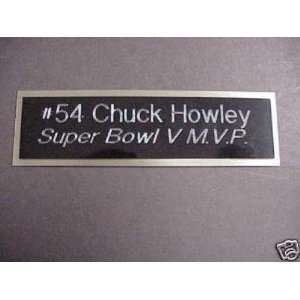  Cowboys Chuck Howley Engraved Super Bowl V MVP Name Plate 