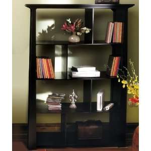  Media Storage Bookcase Black Rack Shelf Stand Room Divider 