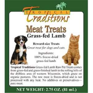  Raw Pet Meat Treats Grass fed Lamb   2.75 oz pouch 